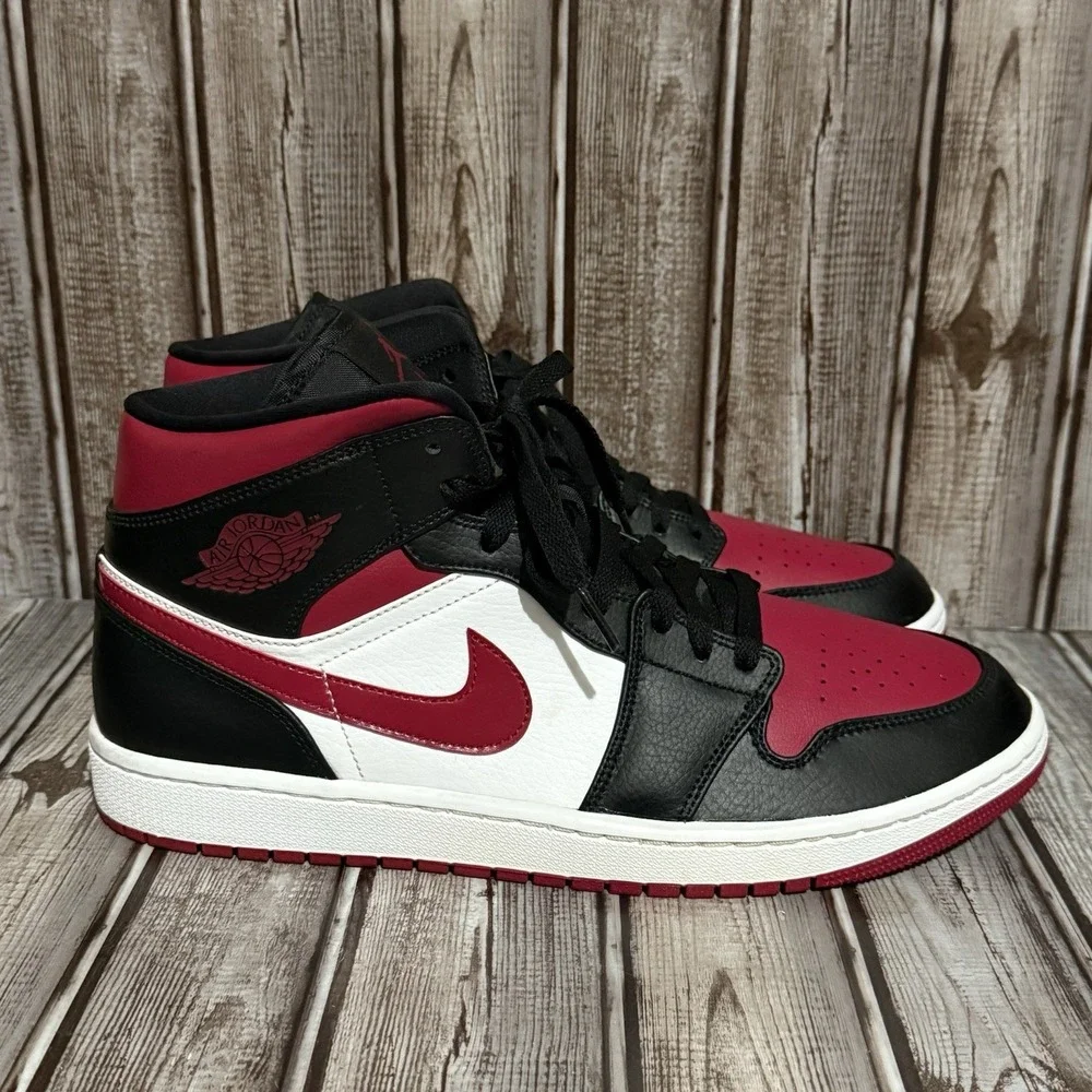 Air‎ Jordan 1 Mid Noble Red Men's Size 11.5 (554724-066)